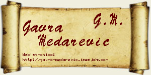 Gavra Medarević vizit kartica